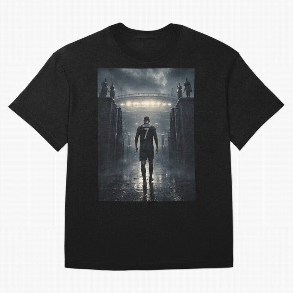CR7 Entering a Stadium Legend Oversized T-Shirt Bring Champion Energy into Match Day Hype around FIFA World Cup 2026, Messi and Cristiano Ronaldo, France, Fan Favorite Moments, National Team Passion, Big Match Drama and Soccer History; Perfect for