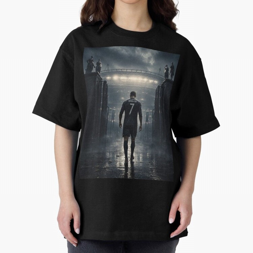 CR7 Entering a Stadium Legend Oversized T-Shirt Bring Champion Energy into Match Day Hype around FIFA World Cup 2026, Messi and Cristiano Ronaldo, France, Fan Favorite Moments, National Team Passion, Big Match Drama and Soccer History; Perfect for