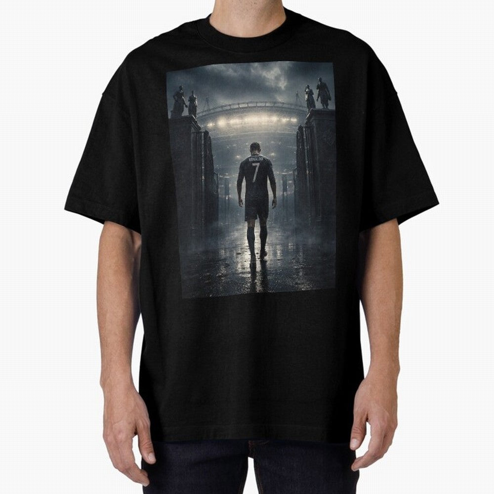 CR7 Entering a Stadium Legend Oversized T-Shirt Bring Champion Energy into Match Day Hype around FIFA World Cup 2026, Messi and Cristiano Ronaldo, France, Fan Favorite Moments, National Team Passion, Big Match Drama and Soccer History; Perfect for