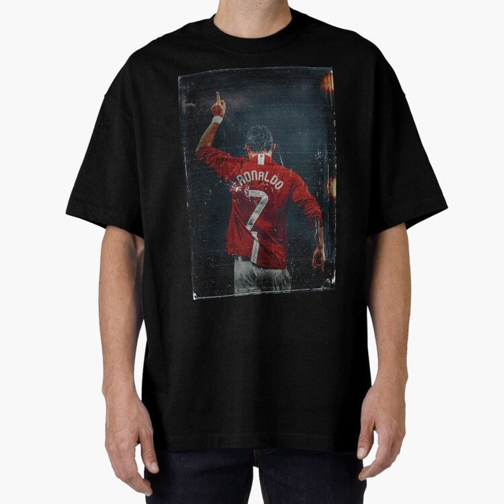 Cristiano Ronaldo Vintage Oversized T-Shirt Showcase FIFA World Cup 2026 Group Stage for Fans of CR7 and France and Portugal, Bringing Retro Football Energy, Iconic Rivalries, Trophy Chase Drama and Stadium Atmosphere; Built for Supporters Chasing
