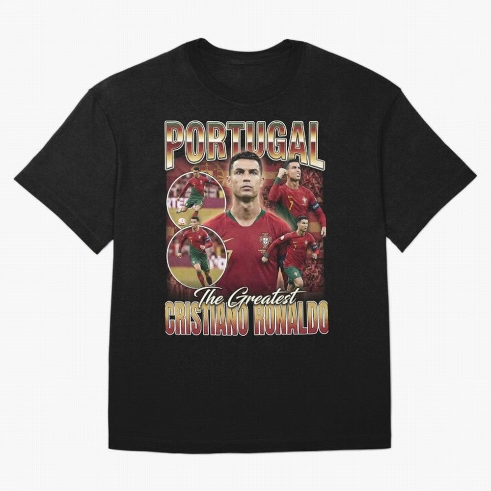 Cristiano Ronaldo Portugal Vintage Oversized T-Shirt Bring Stadium Energy to FIFA World Cup 2026 USA Canada Mexico for Fans of Haaland and Mbappe and France, Bringing Global Supporter Spirit, Legendary Goals, National Colors and Tournament