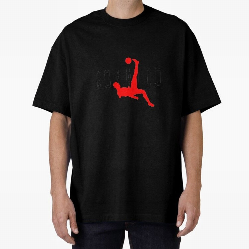 Air Ronaldo Oversized T-Shirt Celebrate Rivalries and Pride in FIFA World Cup 2026 Group Stage Spirit, Centered on England, France and Netherlands, Messi, Soccer Culture, Superstar Moments, National Team Dreams and Competitive Fire; Ideal for Fans