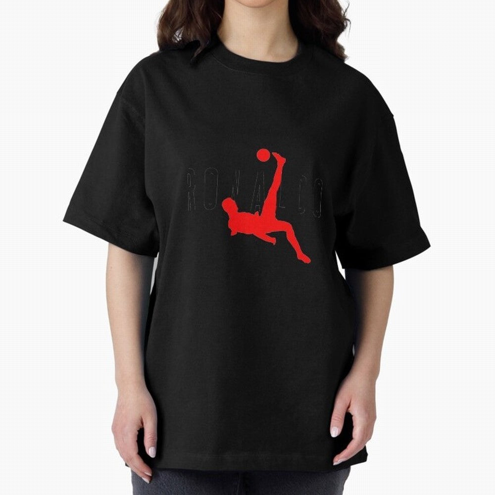 Air Ronaldo Oversized T-Shirt Celebrate Rivalries and Pride in FIFA World Cup 2026 Group Stage Spirit, Centered on England, France and Netherlands, Messi, Soccer Culture, Superstar Moments, National Team Dreams and Competitive Fire; Ideal for Fans