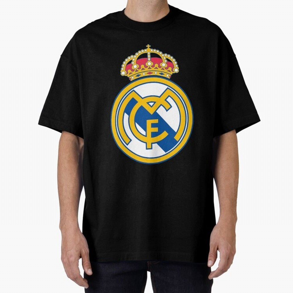 The Madrid CF Logo Oversized T-Shirt Fuel Match Day Hype around FIFA World Cup 2026, CR7, England and Germany, Champion Mindset, Group Stage Buzz, Knockout Tension and Passionate Fan Culture; Made for Die Hard Supporters, Soccer Lovers, Game Day