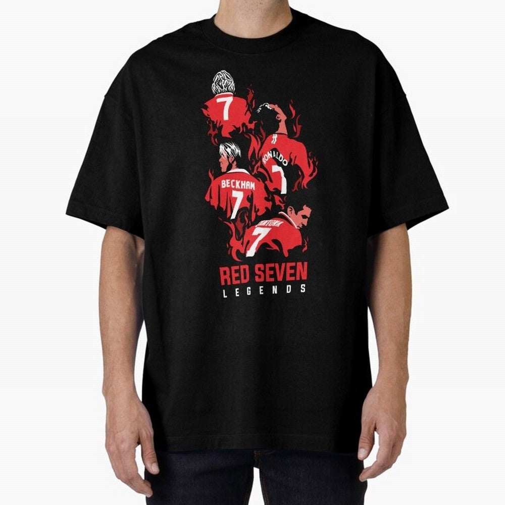 The Red Seven - Man Utd Oversized T-Shirt Fuel the Hype around Global Football Passion for FIFA World Cup 2026 Group Stage, Centered on Cristiano Ronaldo, Spain, Classic Soccer Heritage, Championship Pressure, Fan Loyalty and International Pride;