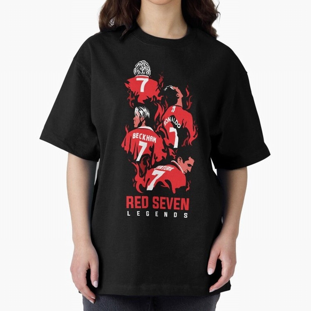 The Red Seven - Man Utd Oversized T-Shirt Fuel the Hype around Global Football Passion for FIFA World Cup 2026 Group Stage, Centered on Cristiano Ronaldo, Spain, Classic Soccer Heritage, Championship Pressure, Fan Loyalty and International Pride;