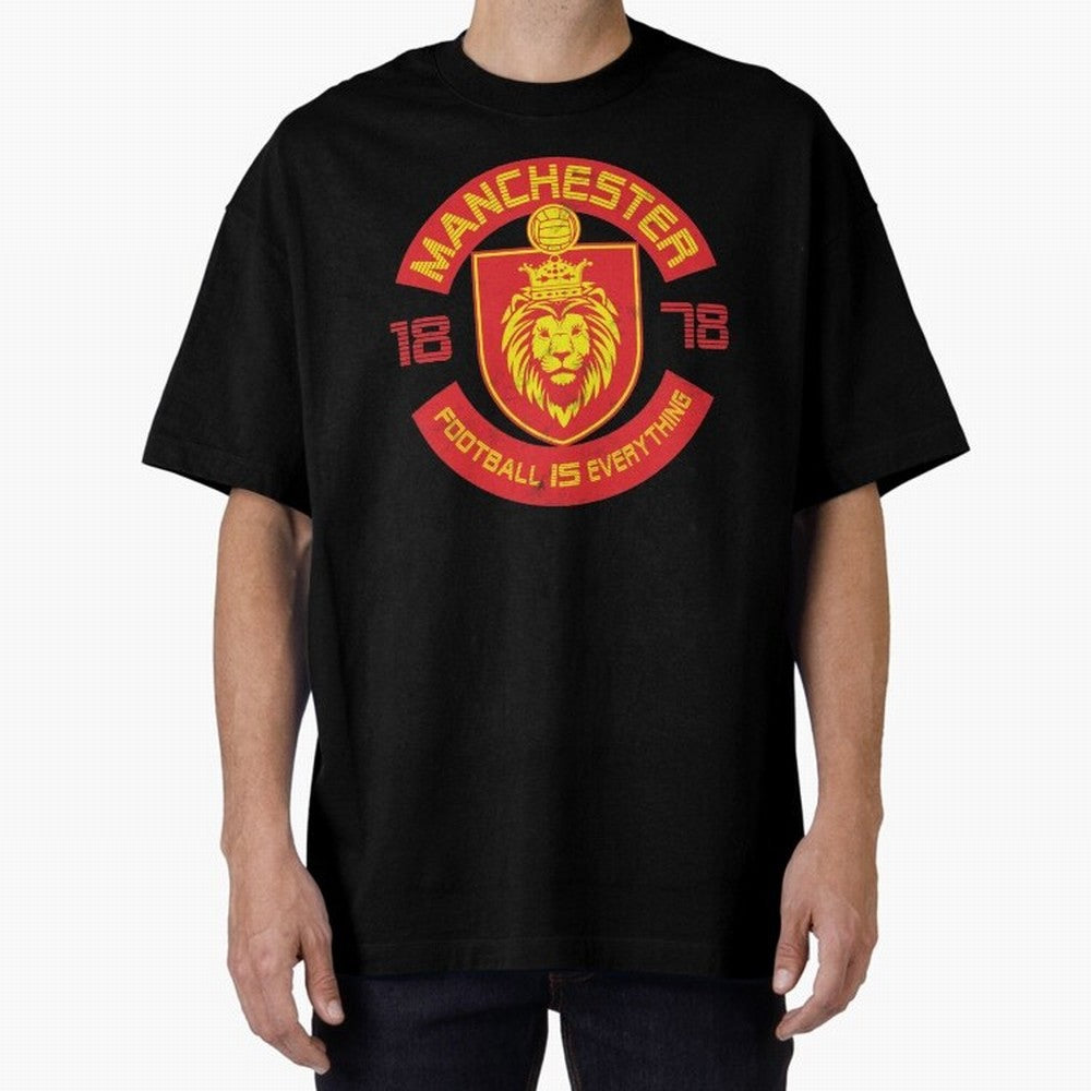 Football Is Everything - Manchester Squad Retro Oversized T-Shirt Enjoy Match Day Hype around FIFA World Cup 2026 USA Canada Mexico, CR7 and Messi, France and Portugal, Tournament Hype, Historic Matchups, Family Viewing Parties and Global Sports