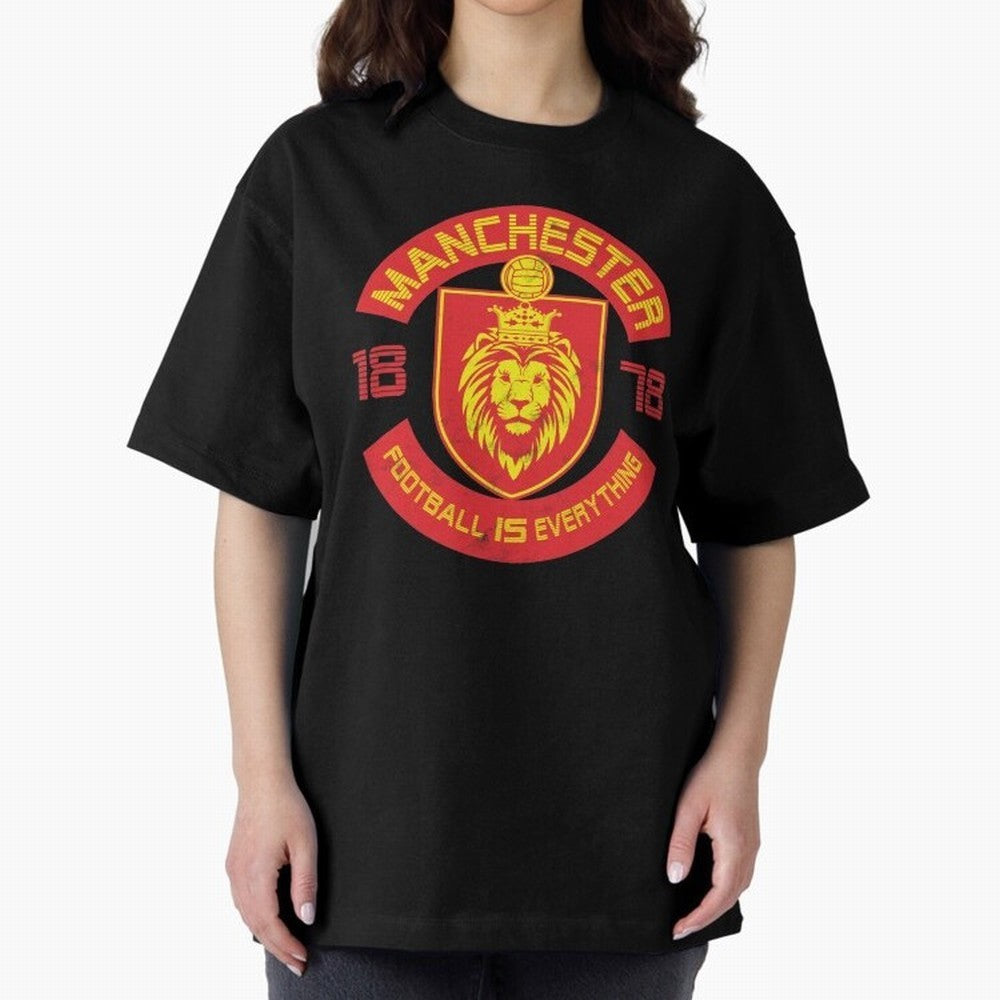 Football Is Everything - Manchester Squad Retro Oversized T-Shirt Enjoy Match Day Hype around FIFA World Cup 2026 USA Canada Mexico, CR7 and Messi, France and Portugal, Tournament Hype, Historic Matchups, Family Viewing Parties and Global Sports