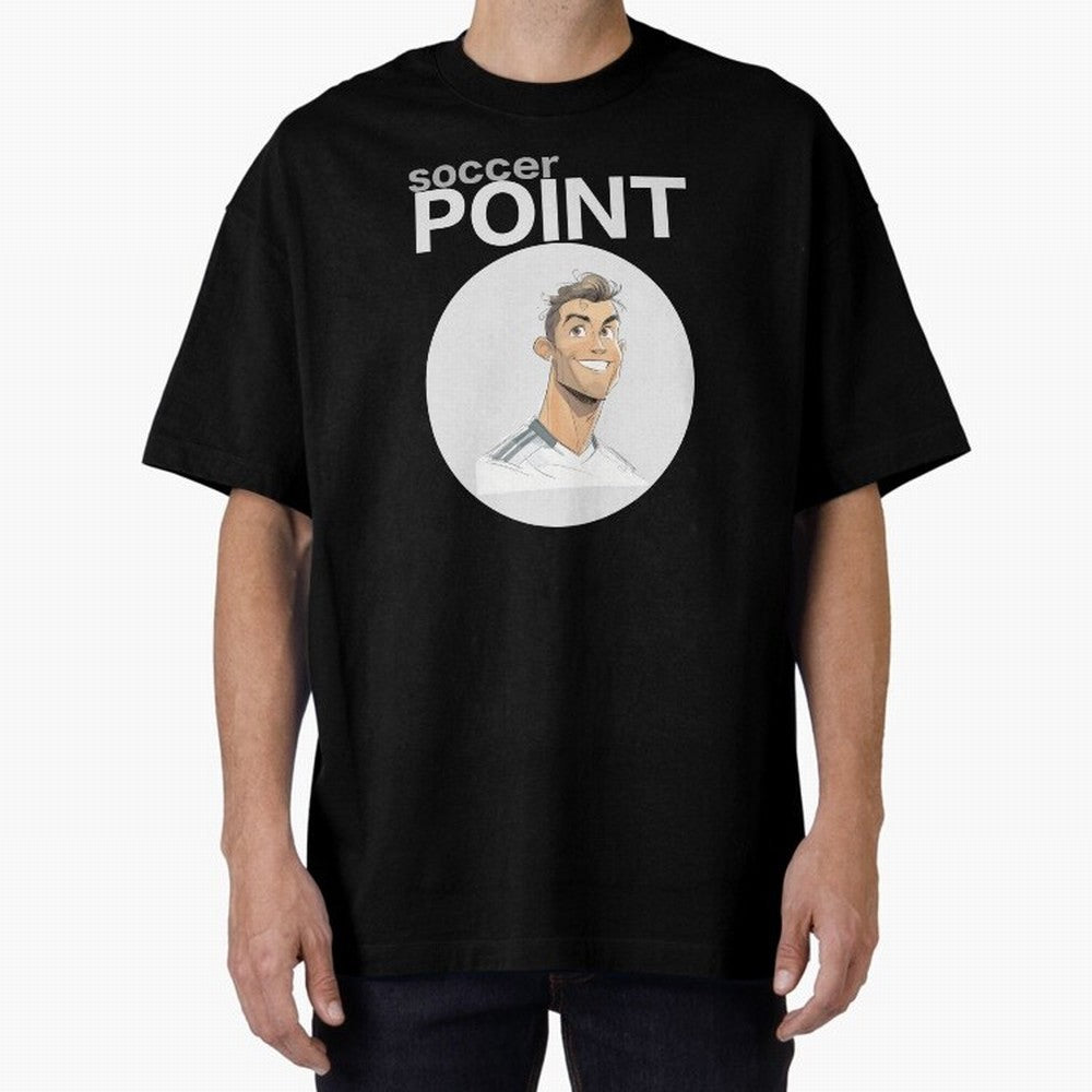 Cristiano Ronaldo POINT Oversized T-Shirt Feel the Trophy Chase of the FIFA World Cup 2026 Journey through Messi Highlights, Brazil Pride, Football Festival Excitement, Trophy Ambitions, Country Rivalries and Star Player Buzz; Ideal for Passionate