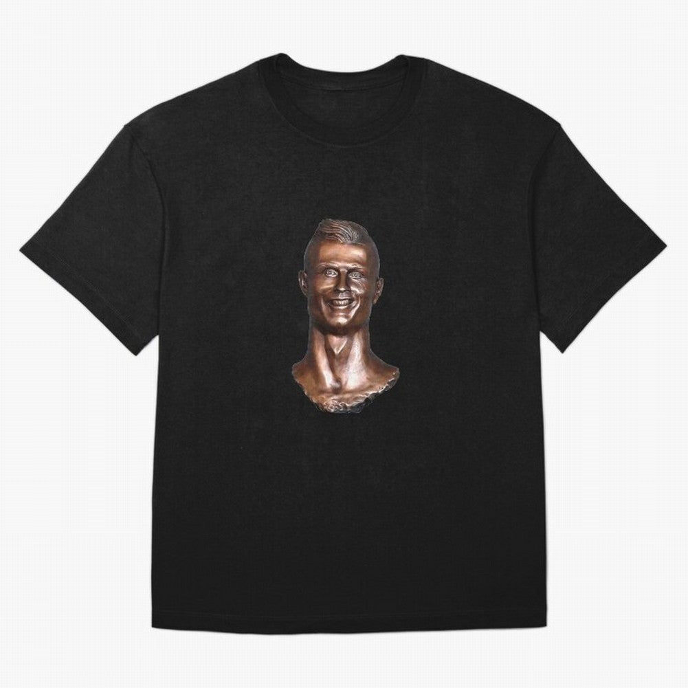 Cristiano Ronaldo Statue Oversized T-Shirt Back the Journey through FIFA World Cup 2026 Group Stage Centered on CR7 and Messi, Spain and Netherlands Energy, Soccer Culture, Superstar Moments, National Team Dreams and Competitive Fire; Great for