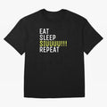 Eat sleep siuuu repeat Oversized T-Shirt Support Iconic Players in FIFA World Cup 2026 USA Canada Mexico Capturing CR7 and Messi, Argentina and Brazil Energy, Champion Mindset, Group Stage Buzz, Knockout Tension and Passionate Fan Culture; Ideal