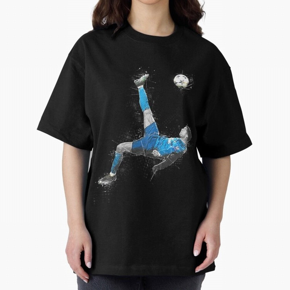 Cristiano Ronaldo Cristiano Ronaldo Oversized T-Shirt Represent Football Lovers during FIFA World Cup 2026 Group Stage for Fans of Mbappe and Neymar and Brazil, Bringing Vintage Soccer Flavor, Modern Football Stars, National Flags and Final Night