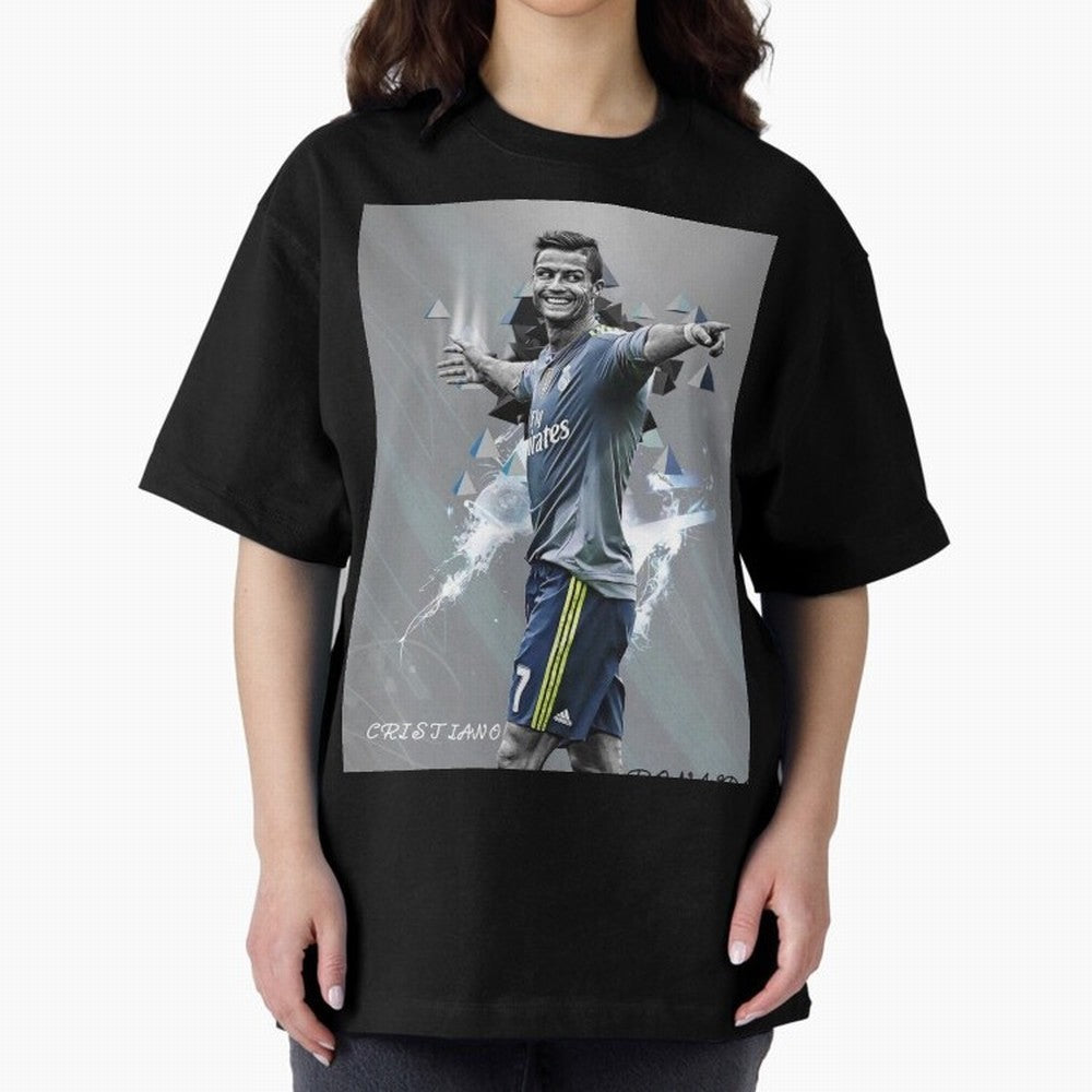 cristiano ronaldo Oversized T-Shirt Celebrate Unforgettable Nights in FIFA World Cup 2026 for Fans of Haaland and Mbappe and Spain, Bringing Soccer Culture, Superstar Moments, National Team Dreams and Competitive Fire; Ideal for Football Dads,