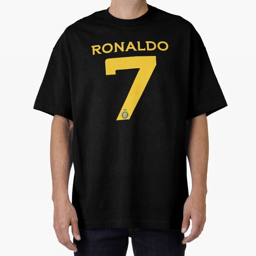 Ronaldo 7 Al-Nassr Football Club - Oversized T-Shirt Carry the Colors and Pride of the FIFA World Cup 2026 Journey through Neymar Highlights, Portugal, Spain and Germany Pride, Football Passion, Legendary Performances, Festival Vibes and Supporter