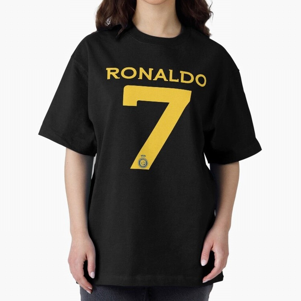 Ronaldo 7 Al-Nassr Football Club - Oversized T-Shirt Carry the Colors and Pride of the FIFA World Cup 2026 Journey through Neymar Highlights, Portugal, Spain and Germany Pride, Football Passion, Legendary Performances, Festival Vibes and Supporter