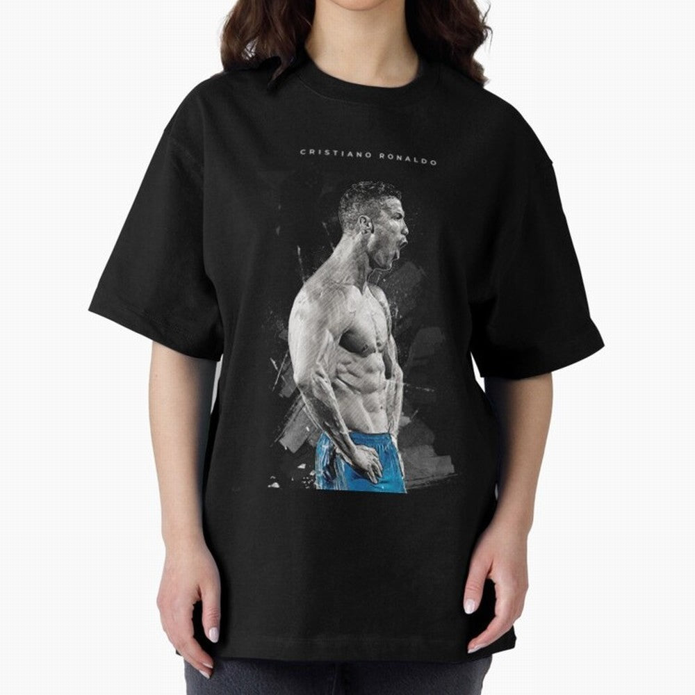 Cristiano Ronaldo Cristiano Ronaldo Oversized T-Shirt Bring Global Football Passion for FIFA World Cup 2026, Featuring CR7, Brazil, Goal Celebration Energy, Supporter Heritage, Football Icons and Worldwide Tournament Joy; Made for Die Hard