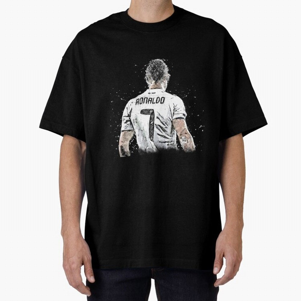 Cristiano ronaldo back Oversized T-Shirt Fuel the Hype around Match Day Hype around FIFA World Cup 2026 Group Stage, Mbappe, England and Germany, Classic Soccer Heritage, Championship Pressure, Fan Loyalty and International Pride; Made for Die Hard