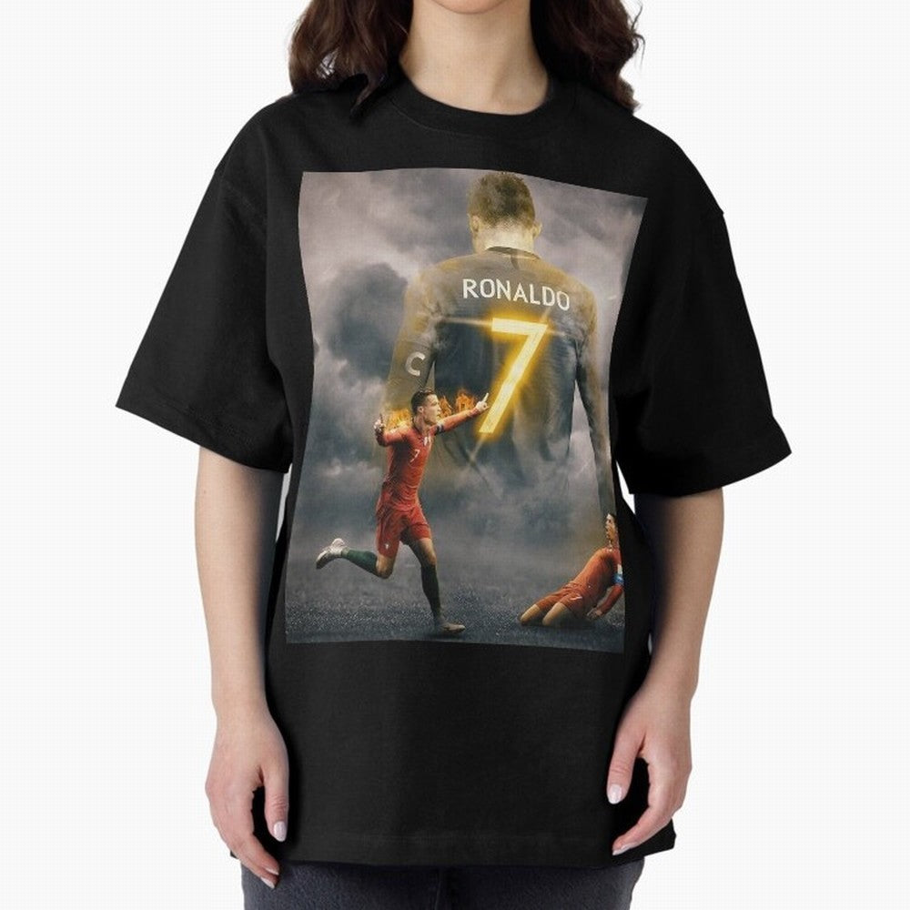 Aesthetic ronaldo poster Oversized T-Shirt Bring Stadium Energy to FIFA World Cup 2026 USA Canada Mexico Celebrating Messi, Neymar and Mbappe, England and Germany Energy, Football Festival Excitement, Trophy Ambitions, Country Rivalries and Star