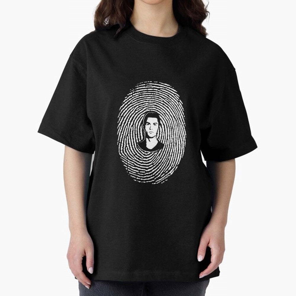 Cristiano Ronaldo fingerprint Oversized T-Shirt Follow the Final Road of Match Day Hype around FIFA World Cup 2026, Haaland, Argentina, France and Brazil, Football Passion, Legendary Performances, Festival Vibes and Supporter Community; Great for
