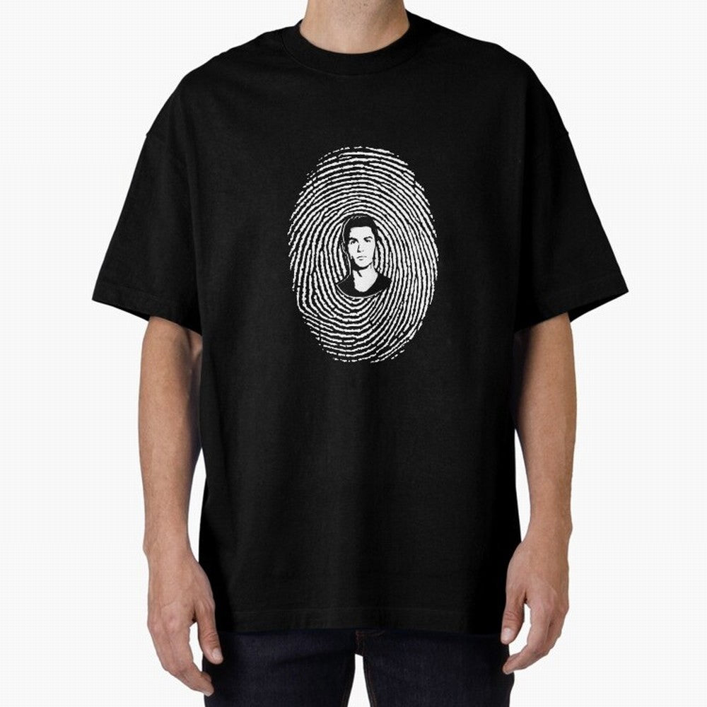 Cristiano Ronaldo fingerprint Oversized T-Shirt Follow the Final Road of Match Day Hype around FIFA World Cup 2026, Haaland, Argentina, France and Brazil, Football Passion, Legendary Performances, Festival Vibes and Supporter Community; Great for