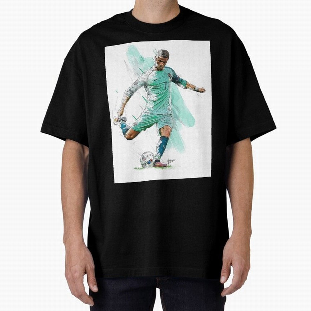 Cristiano ronaldo 7 Oversized T-Shirt Celebrate Supporters United by FIFA World Cup 2026 USA Canada Mexico Connected to Mbappe, England and Germany Energy, Soccer Culture, Superstar Moments, National Team Dreams and Competitive Fire; Ideal for Fans