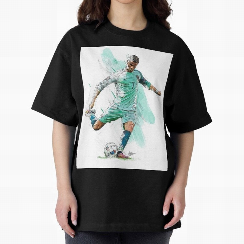 Cristiano ronaldo 7 Oversized T-Shirt Celebrate Supporters United by FIFA World Cup 2026 USA Canada Mexico Connected to Mbappe, England and Germany Energy, Soccer Culture, Superstar Moments, National Team Dreams and Competitive Fire; Ideal for Fans