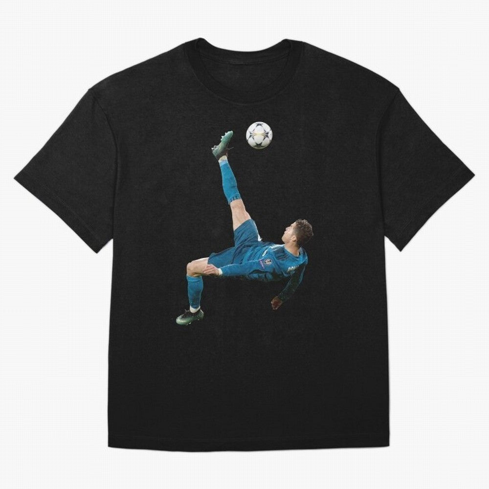 CRISTIANO RONALDO BICYCLE KICK Classic Oversized T-Shirt Join Supporters Worldwide for Match Day Hype around FIFA World Cup 2026, Haaland and Mbappe, Portugal, Spain and Germany, Football Festival Excitement, Trophy Ambitions, Country Rivalries and