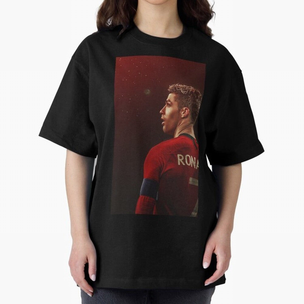 Art Ronaldo Wallpaper Oversized T-Shirt Celebrate the Magic of the FIFA World Cup 2026 USA Canada Mexico Journey through CR7 Highlights, Spain and Netherlands Pride, Match Day Excitement, Supporter Culture, Golden Goals and Global Football Passion;