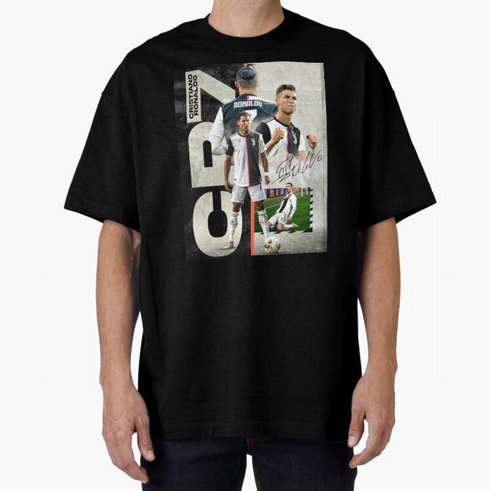 Cristiano Ronaldo Goals in Juventus special design ,Ronaldo Gift Idea, Ronaldo Footballer , Football Oversized T-Shirt Bring Retro Soccer Energy to Global Football Passion for FIFA World Cup 2026, Made for Haaland and Mbappe, France, Sports