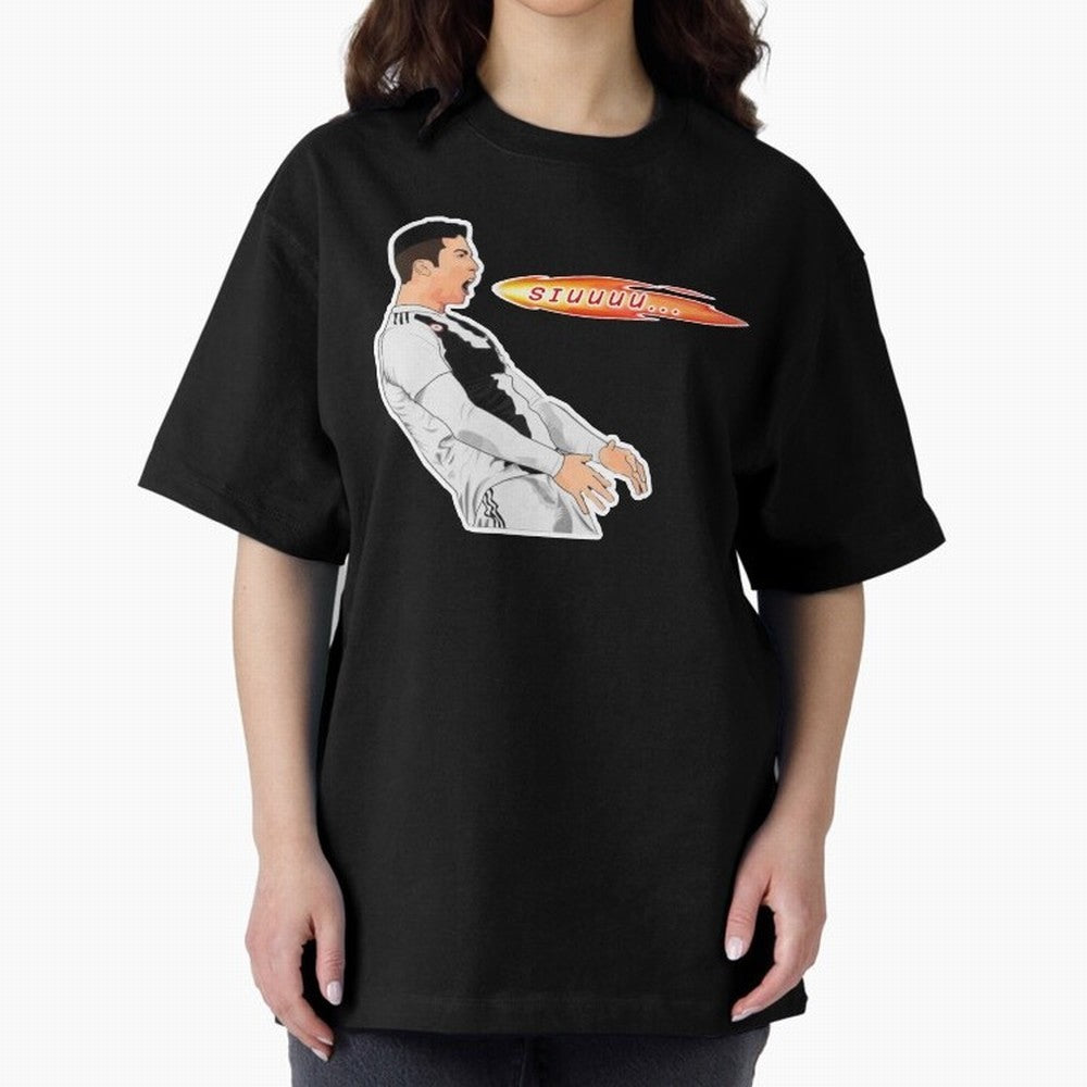 Siuuu Cristiano ronaldo funny Oversized T-Shirt Celebrate the Biggest Stage of Match Day Hype around FIFA World Cup 2026, Messi, CR7 and Mbappe, France and Portugal, Tournament Hype, Historic Matchups, Family Viewing Parties and Global Sports