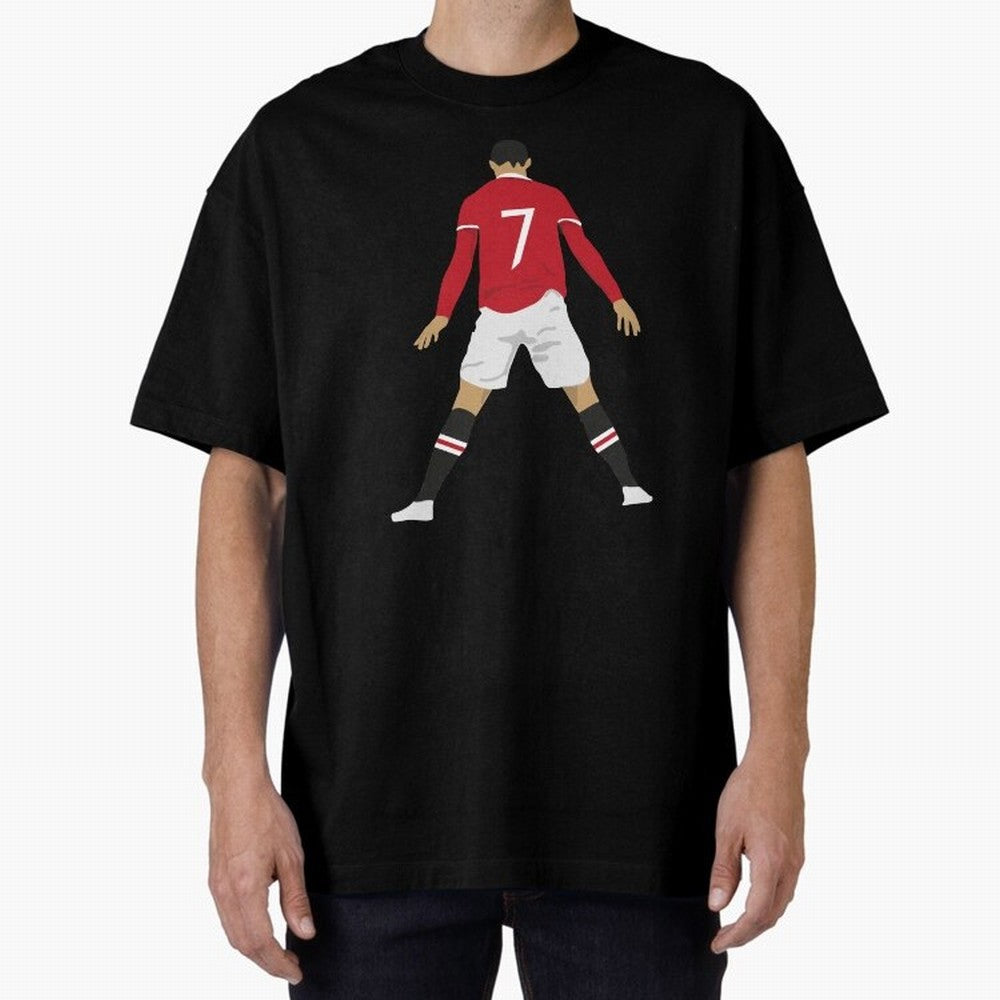 CR7 Man U | SIIIIIUUUUUUU (Celebration) Oversized T-Shirt Fuel FIFA World Cup 2026 Group Stage Celebrating Cristiano Ronaldo, Haaland and CR7, Argentina Energy, Championship Spirit, Famous Goals, Roaring Crowds and International Football Unity;
