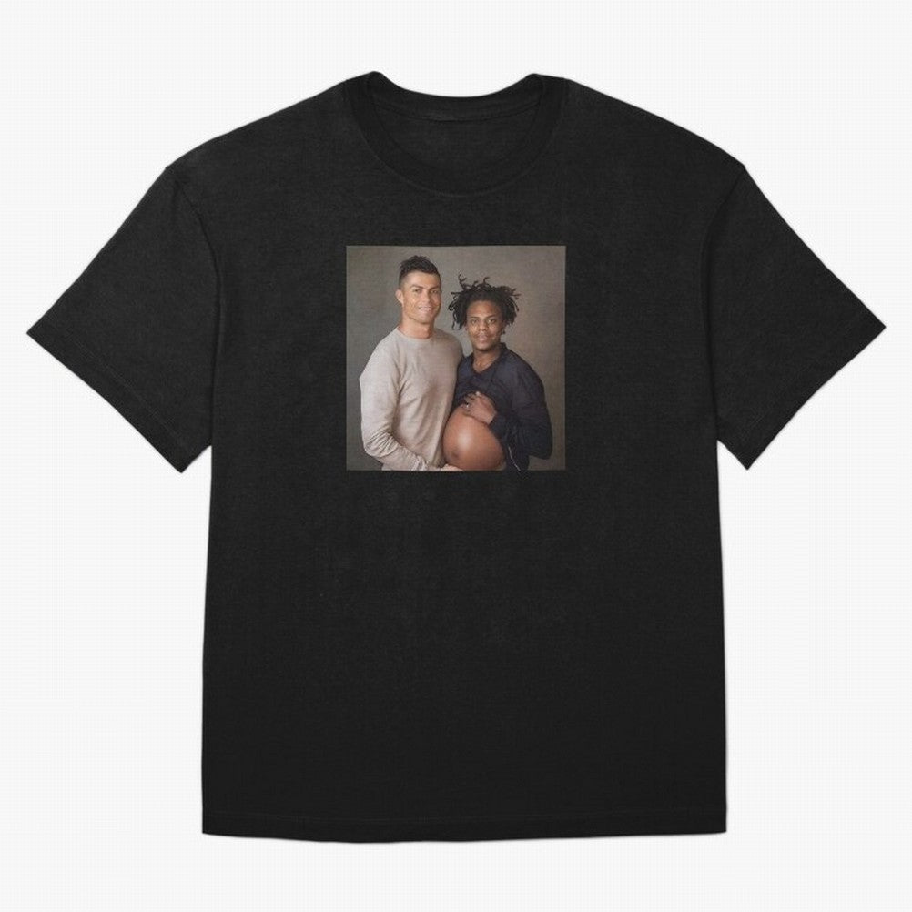 Cristiano Ronaldo and IShowSpeed pregnant. Oversized T-Shirt Bring International Match Energy to FIFA World Cup 2026 USA Canada Mexico Spirit, Built around England, Cristiano Ronaldo, Worldwide Fan Energy, Dramatic Goals, Stadium Lights and