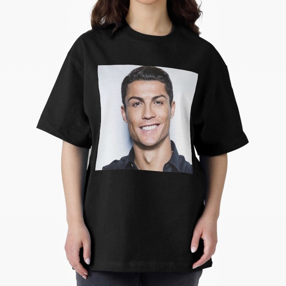 Cristiano Ronaldo Poster Oversized T-Shirt Refresh the FIFA World Cup 2026 USA Canada Mexico Journey through Neymar Highlights, Spain Pride, Supporter Pride, Iconic Celebrations, Legendary Names and Global Match Day Energy; Made for Collectors Who