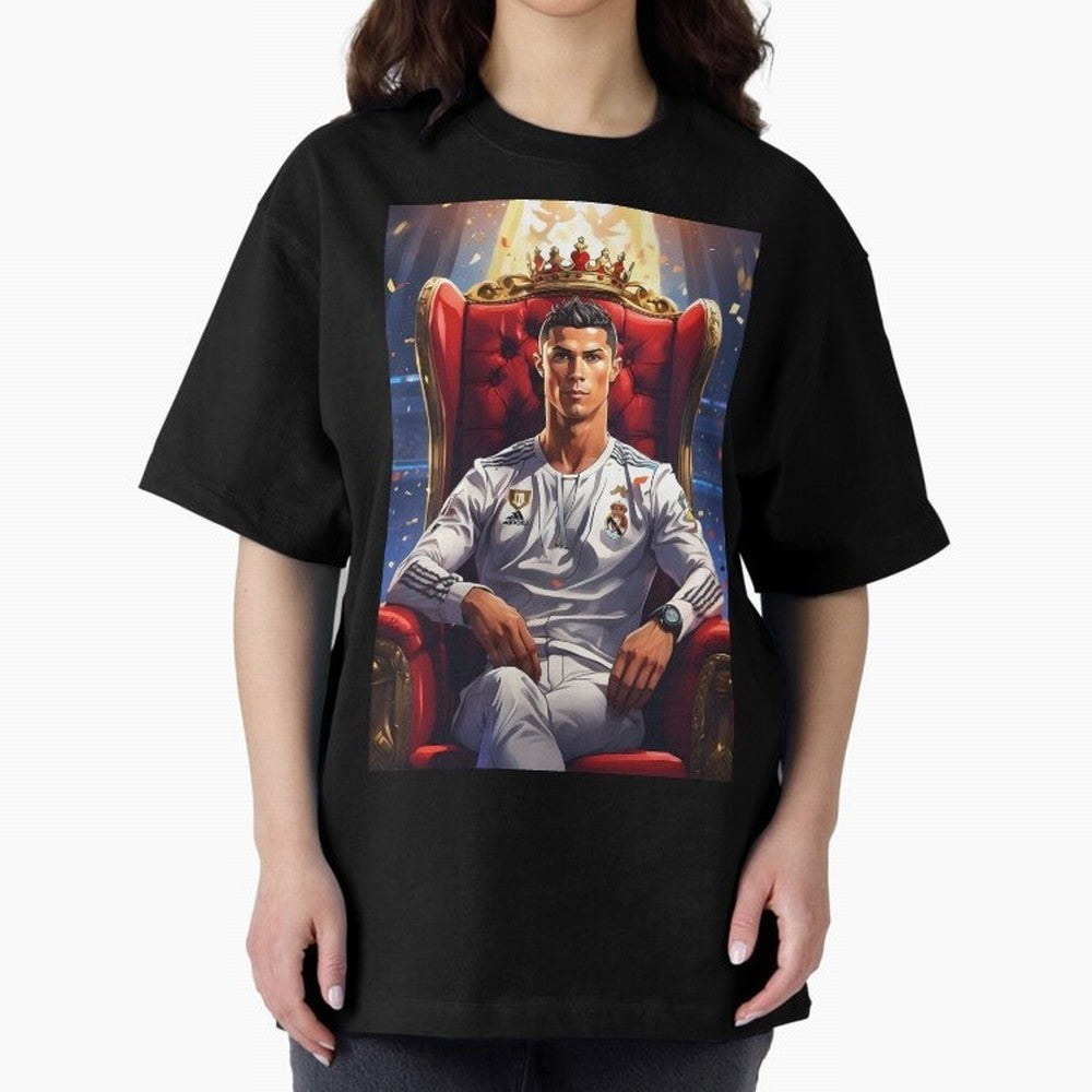 King Cristiano Ronaldo Oversized T-Shirt Bring Trophy Dreams to the FIFA World Cup 2026 USA Canada Mexico Journey through Haaland Highlights, Portugal Pride, Stadium Memories, Football Loyalty, International Chants and Championship Tradition; Built