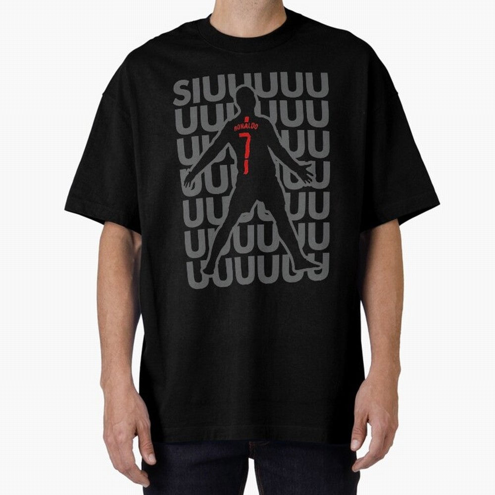 Cristiano Ronaldo 7 Oversized T-Shirt Feel the Trophy Chase of FIFA World Cup 2026 Spirit, Built around Portugal, Spain and Germany, Messi, Neymar and Mbappe, Stadium Memories, Football Loyalty, International Chants and Championship Tradition;