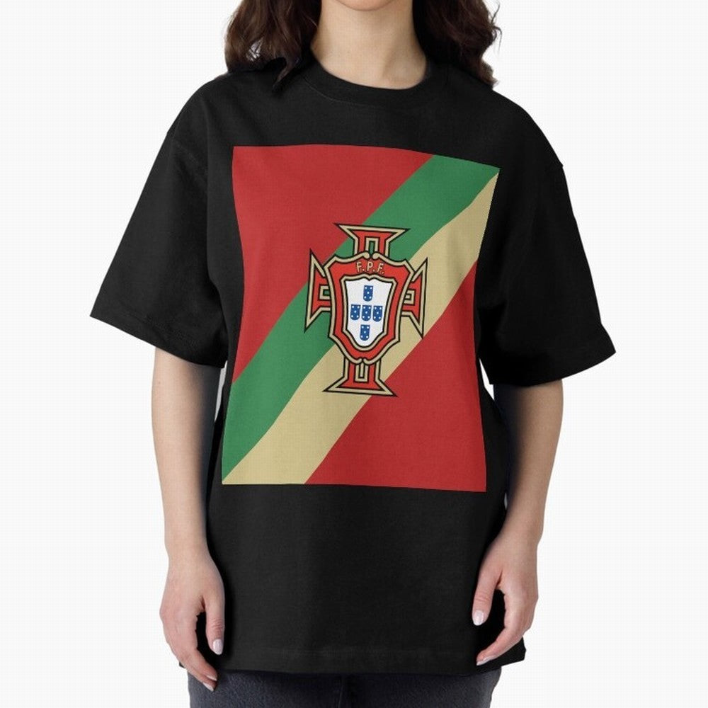 Portugal | 2026 World Cup Fan Apparel Oversized T-Shirt Honor the Football Icons of Match Day Hype around FIFA World Cup 2026 USA Canada Mexico, Messi and Cristiano Ronaldo, Argentina, Classic Soccer Heritage, Championship Pressure, Fan Loyalty and