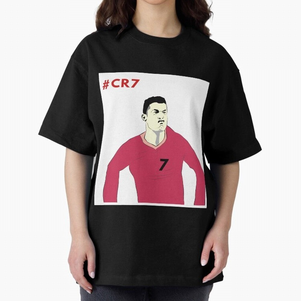 Cristiano ronaldo Oversized T-Shirt Relive Legendary Nights from Global Football Passion for FIFA World Cup 2026 Group Stage, Driven by Messi, CR7 and Mbappe, Portugal, Spain and Germany, Champion Mindset, Group Stage Buzz, Knockout Tension and