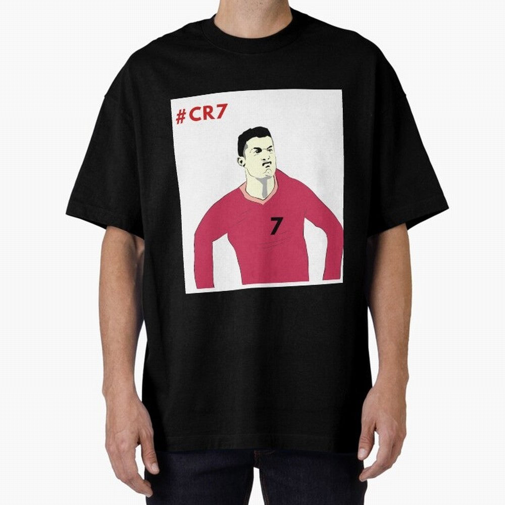Cristiano ronaldo Oversized T-Shirt Relive Legendary Nights from Global Football Passion for FIFA World Cup 2026 Group Stage, Driven by Messi, CR7 and Mbappe, Portugal, Spain and Germany, Champion Mindset, Group Stage Buzz, Knockout Tension and