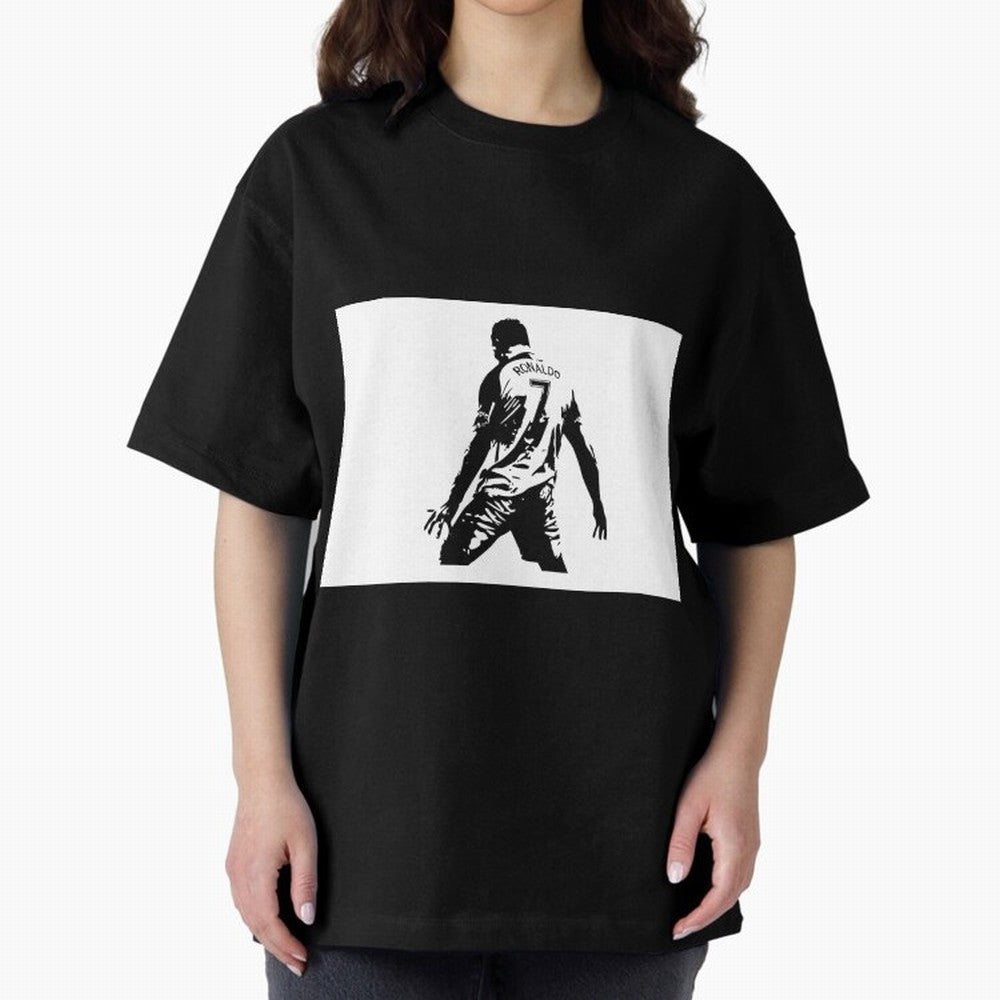 Cristiano Ronaldo Oversized T-Shirt Bring Stadium Energy to FIFA World Cup 2026 with Haaland, Portugal, Spain and Germany Energy, Goal Celebration Energy, Supporter Heritage, Football Icons and Worldwide Tournament Joy; Great for Watch Parties,