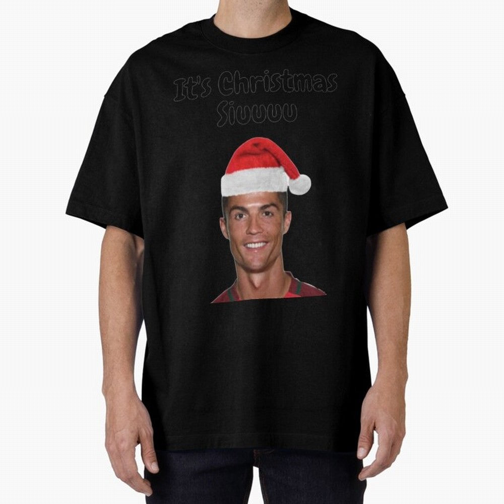 Cristiano Ronaldo Siuuu Funny Christmas Sweater Oversized T-Shirt Back the Journey through FIFA World Cup 2026 for Fans of Neymar, Haaland and Cristiano Ronaldo and Netherlands, Bringing Tournament Hype, Historic Matchups, Family Viewing Parties