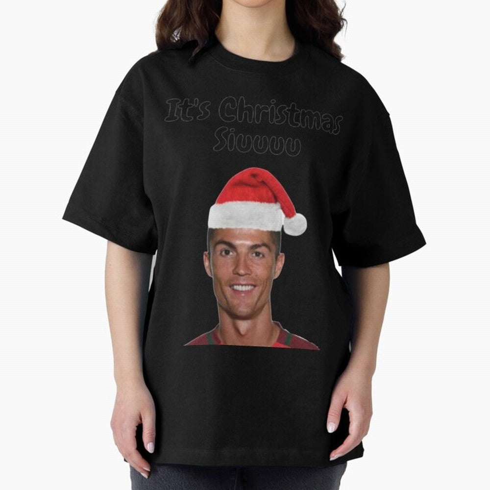 Cristiano Ronaldo Siuuu Funny Christmas Sweater Oversized T-Shirt Back the Journey through FIFA World Cup 2026 for Fans of Neymar, Haaland and Cristiano Ronaldo and Netherlands, Bringing Tournament Hype, Historic Matchups, Family Viewing Parties