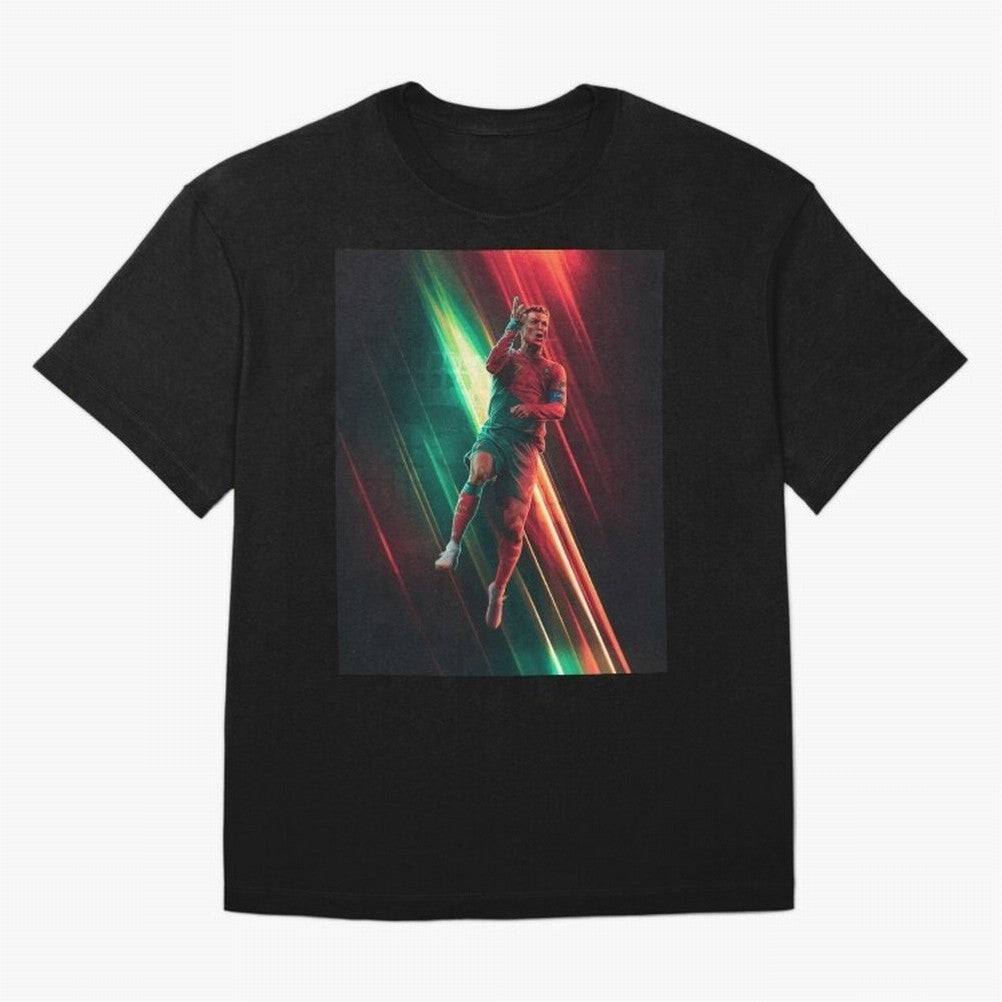 Cristiano Ronaldo Oversized T-Shirt Feel the Heartbeat of FIFA World Cup 2026 USA Canada Mexico Highlighting CR7, England, France and Netherlands Energy, Championship Spirit, Famous Goals, Roaring Crowds and International Football Unity; Perfect