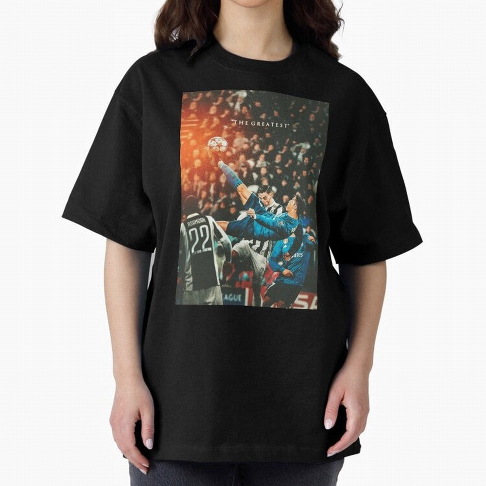 Ronaldo Bicycle Kick Skills Greatest, Ronaldo Gifts, Ronaldo Best Selling , Ronaldo Top Items Poste Oversized T-Shirt Support the FIFA World Cup 2026 Group Stage Journey through CR7 Highlights, England and Germany Pride, Retro Football Energy,