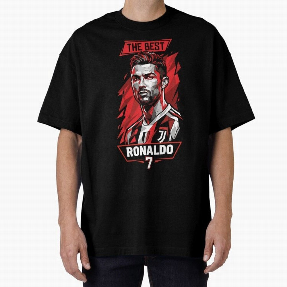Cristiano Ronaldo CR7 Geometric Vector Portrait Oversized T-Shirt Make the Season About FIFA World Cup 2026 Group Stage for Fans of Messi and Netherlands, Bringing Global Supporter Spirit, Legendary Goals, National Colors and Tournament