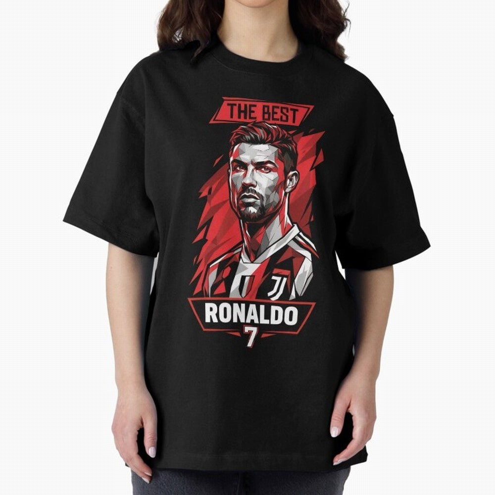 Cristiano Ronaldo CR7 Geometric Vector Portrait Oversized T-Shirt Make the Season About FIFA World Cup 2026 Group Stage for Fans of Messi and Netherlands, Bringing Global Supporter Spirit, Legendary Goals, National Colors and Tournament