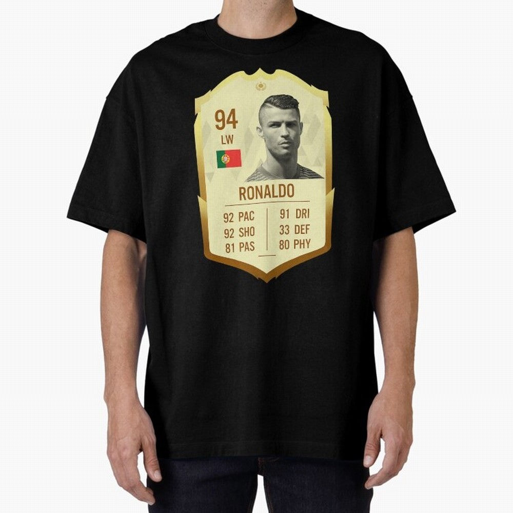 Cristiano Ronaldo Ultimate Card Oversized T-Shirt Share the Excitement of FIFA World Cup 2026 for Fans of Messi, CR7 and Mbappe and Argentina, Bringing Supporter Pride, Iconic Celebrations, Legendary Names and Global Match Day Energy; Created for