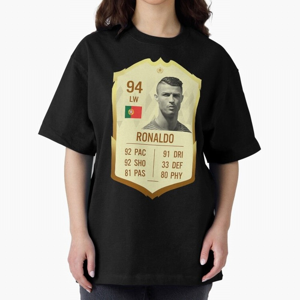Cristiano Ronaldo Ultimate Card Oversized T-Shirt Share the Excitement of FIFA World Cup 2026 for Fans of Messi, CR7 and Mbappe and Argentina, Bringing Supporter Pride, Iconic Celebrations, Legendary Names and Global Match Day Energy; Created for