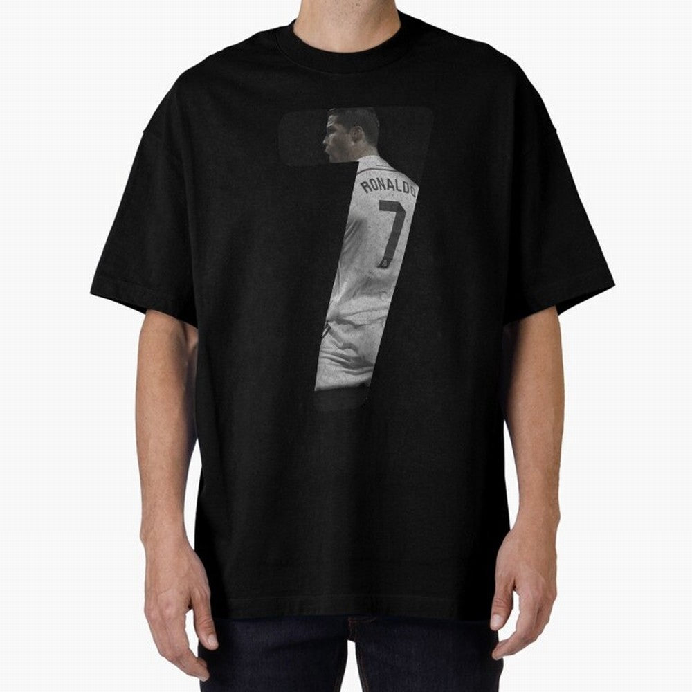 Cristiano Ronaldo shirt number manipulation Oversized T-Shirt Live for the Drama of Match Day Hype around FIFA World Cup 2026 Group Stage, Messi, Spain and Netherlands, Worldwide Fan Energy, Dramatic Goals, Stadium Lights and Championship