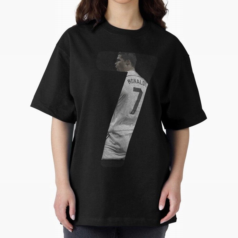 Cristiano Ronaldo shirt number manipulation Oversized T-Shirt Live for the Drama of Match Day Hype around FIFA World Cup 2026 Group Stage, Messi, Spain and Netherlands, Worldwide Fan Energy, Dramatic Goals, Stadium Lights and Championship