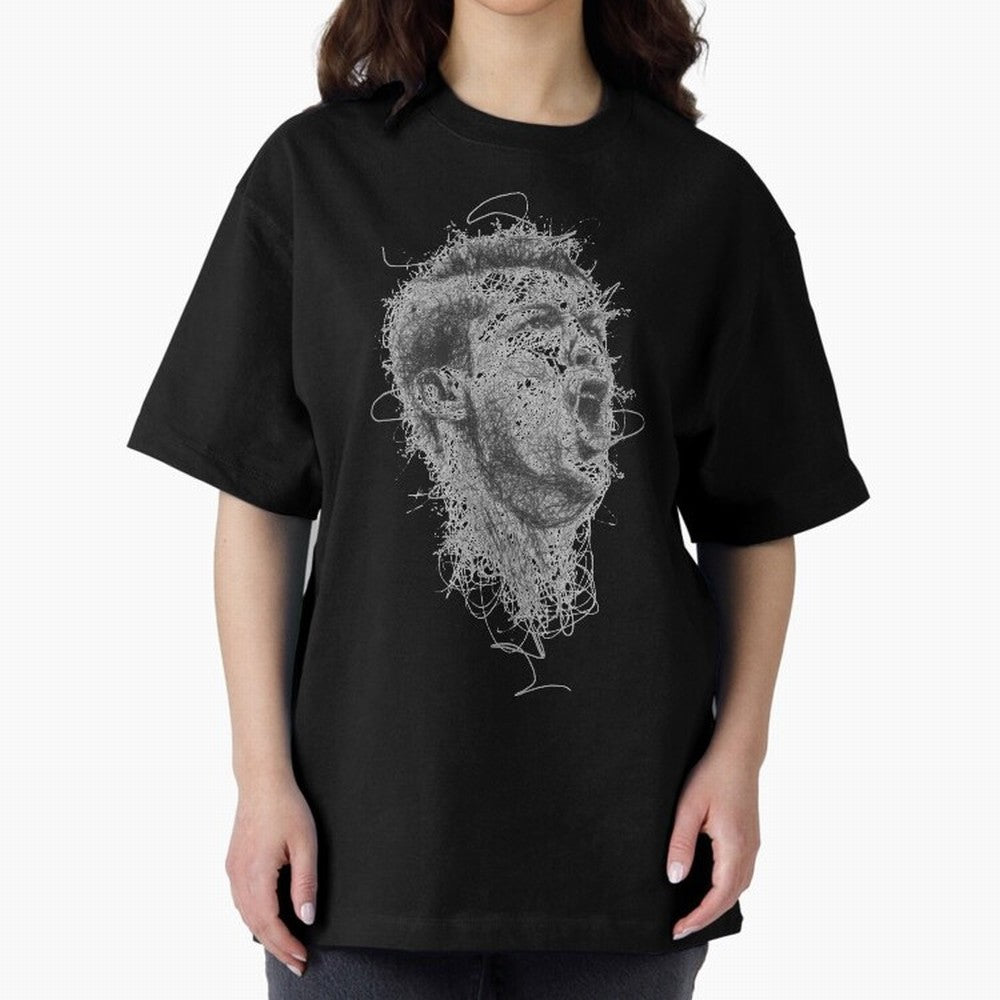 Painting Ronaldo Art Oversized T-Shirt Make Every Kick Count in Match Day Hype around FIFA World Cup 2026, Haaland, Portugal, Spain and Germany, Match Day Excitement, Supporter Culture, Golden Goals and Global Football Passion; Great for Supporters